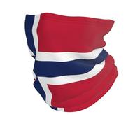 FAQRTIV Adjustable Neck Gaiter Norwegian Flag Neck Warmer Headband Neck Gaiter Head Wrap Headgear Face Mask Magic Scarf Bandana For Sports