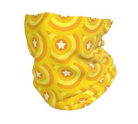 FAQRTIV Adjustable Neck Gaiter Star Orange Texture Neck Warmer Headband Neck Gaiter Head Wrap Headgear Face Mask Magic Scarf Bandana For Sports