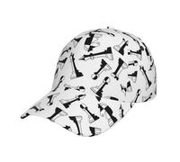 FAQRTIV Baseball Cap for Men and Women Chess Game Adjustable Size Trucker Low Profile Hat for Running Workouts and Outdoor Black