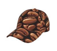 FAQRTIV Baseball Cap for Men and Women Coffee Beans Adjustable Size Trucker Low Profile Hat for Running Workouts and Outdoor