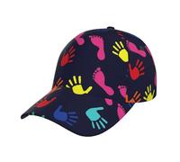 FAQRTIV Baseball Cap for Men and Women Hands Feet Graffiti Adjustable Size Trucker Low Profile Hat for Running Workouts and Outdoor Black
