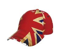 FAQRTIV Baseball Cap for Men and Women Vintage British Flag Adjustable Size Trucker Low Profile Hat for Running Workouts and Outdoor Black