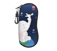 FAQRTIV Glasses Soft Case Cartoon Funny Animals Ultra Light Portable Zipper Sunglasses Case With Belt Clip, Eyeglass Travel Pouch For Men Women