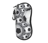 FAQRTIV Glasses Soft Case Football Sport Match Ultra Light Portable Zipper Sunglasses Case With Belt Clip, Eyeglass Travel Pouch For Men Women