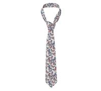 FAQRTIV Men'S Necktie Colorful Butterfly Classic Silk Tie Neck Ties Classic Design Satin Print Tie Formal Neckties For Men