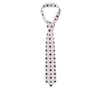 FAQRTIV Men'S Necktie Poker Hearts Diamonds Spades Classic Silk Tie Neck Ties Classic Design Satin Print Tie Formal Neckties For Men