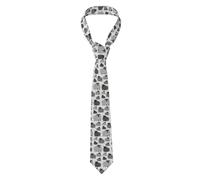 FAQRTIV Men'S Necktie Sheep Pattern Classic Silk Tie Neck Ties Classic Design Satin Print Tie Formal Neckties For Men
