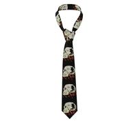 FAQRTIV Men'S Necktie Skull Tattoo Bones Classic Silk Tie Neck Ties Classic Design Satin Print Tie Formal Neckties For Men