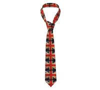 FAQRTIV Men'S Ties Retro Uk Flag Bow Necktie Unisex Satin Printed Thin Ties For Business, Weddings, Proms, Parties, Graduation
