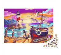 Far Away Lighthouse 1000 Piece Jigsaw Puzzle,Great Gifts,Premium,Stress Relief,Whimsical Challenge,Home Wall Decor,Educational Toy,Adults & Kids 14+ 70x50cm