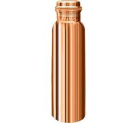 Far Copper Water Bottle Pure Copper Water Bottle For Perfect Ayurvedic Copper Vessel For Sports, Fitness, Yoga, Natural Health Benefits-1000 Ml 32 Oz Leak Proof Joint Free (Pack Of 1)