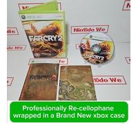 Far Cry 2 (Xbox 360) NEAR MINT WITH MAP -CELLOPHANE WRAPPED IN REPLACEMENT CASE