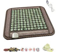 Far Infrared Heating Pad,Adjustable Temperature,Jade Stone Far Infrared Heating Pad for Back,Relieve Pain and Relax for Home Office(45 x 45 cm) (Style A)