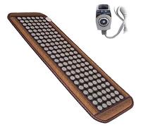 Far Infrared Heating Pad for Pain Relief, Adjustable Timer & Temperature, Bio Crystal Heat Mat with Natural Jade and Tourmaline Stones, 59x19.6in