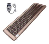 Far Infrared Heating Pad, Heating Pad Natural Jade And Tourmaline, Full Body Massage Mat, Bio Heat Mat For Back Full Body, Heat Therapy With Jade For Back Pain Relief, Adjustable Temp(Color:A)