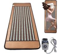 Far Infrared Heating Pad, Natural Jade and Tourmaline Therapy, Smart Controller with Memory Function & Auto Shut Off, 70x190cm for Body Discomfort Relief