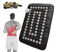 Far Infrared Heating Pad - Natural Jade Electric Mat with Adjustable Temperature and Auto-Shutoff for Neck and Shoulders - Ideal for Home and Office