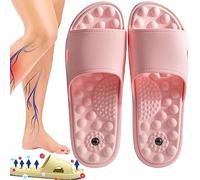 Far Infrared Ionictitan Heightening Shape Massage Slippers, Acupressure Foot Massage Slippers, Reflexology Foot Massager Tools, Reflexology Acupressure Sandals for Men Women (Color : Pink, Size : 40