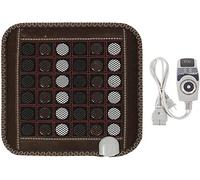 Far Infrared Jade Amethyst Heat Stone Mat for Back Pain, Tourmaline Heating Pad, Infrared Heat Therapy Healing, Adjustable Temperature, EMF Free, Relieve Pain and Relax for Home Office