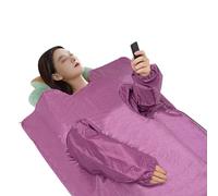 Far Infrared Sauna Blanket Dual Zone Remote Control 5 Layer Heating 650W UK Plug Adjustable 35 80C Portable Foldable for Home Spa Detox Body Shaping Relaxation Gift (Purple)