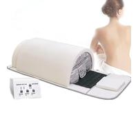 Far Infrared Sauna Dome - Complete Coverage Personal Sauna Capsule with Pillow and Infrared Mat with Tourmaline and Germanium Stones