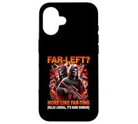 Far Left More Like Farting Funny Hard Skeleton Meme Bootleg Case for iPhone 16
