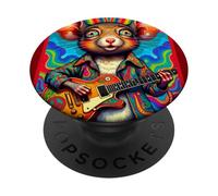 Far Out Mouse 60s Guitar Player PopSockets Adhesive PopGrip