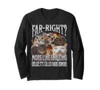 Far Right? More Like Farting Funny Cat Meme Bootleg Graphic Long Sleeve T-Shirt
