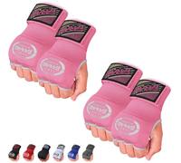Farabi Kids Junior Inner Hand Wraps Gloves Easy Gel Padded Boxing Wraps with Wrist Wraps Pair (Pink (Pack of 2))