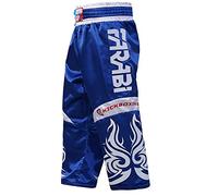 Farabi Kids Junior Kickboxing Trousers Bottom Contact Sports (Blue, X-Small)
