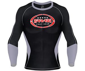 Farabi rash guard bjj rash guard men mma Mens & Boys PowerLayer Mock Neck Compression Shirt Base Layer Baselayer Top Long Sleeve Under Shirt Mens (Medium)