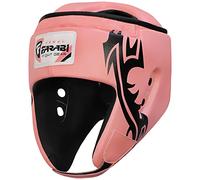 Farabi Sports Boxing Head guard with Adjustable Strap Sparring Gear MMA, Muay Thai Helmet Kickboxing Head Gear Martial Arts, Karate, Headgear (L, Pink)