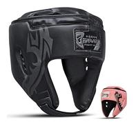 Farabi Sports Boxing Head guard with Adjustable Strap Sparring Gear MMA, Muay Thai Helmet Kickboxing Head Gear Martial Arts, Karate, Headgear (L, Black)