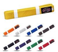 Farabi Sports Karate Belt Multiple Colors Karate Belts Judo Karate BJJ Martial arts Taekwondo belts (280-cm, Yellow)