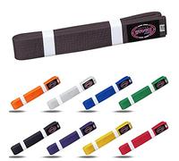 Farabi Sports Karate Belt - Multiple Colors - Premium Martial Arts Belts for Karate and Taekwondo, Training & Competition - Single, Pack of 5, Pack of 10 (Brown, 320-cm)