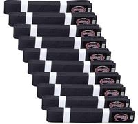 Farabi Sports Karate Belt - Multiple Colors - Premium Martial Arts Belts for Karate and Taekwondo, Training & Competition - Single, Pack of 5, Pack of 10 (Black (Pack of 10), 280-cm)