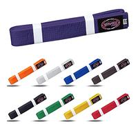 Farabi Sports Karate Belt - Multiple Colors - Premium Martial Arts Belts for Karate and Taekwondo, Training & Competition - Single, Pack of 5, Pack of 10 (Purple, 280-cm)