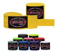 Farabi Sports Kids Boxing Hand wraps 2.5 Meters Long Boxing Wraps with Pair for MMA, Muay Thai, Training, Kickboxing and Combat Sports (Yellow)