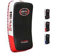 Farabi Sports Muay Thai Pad for Coaching, Training, Kickboxing Curved Kick pad, Thai Pads Strike Shield MMA Muay Thai Pads X 1 Unit (White/Red)