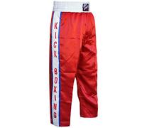 Farabi Sports Muay Thai Trousers Kickboxing Trousers Mix Martial Arts Clothing Kick Boxing Cage Fighting Trousers (Red, X-Large)