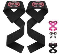 Farabi Sports Weight Lifting Gym Bar Straps No Slip With Modern Gel Flex Grips for Training, Powerlifting, Deadlift, Bodybuilding (Black)