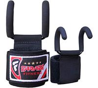Farabi Sports Weight lifting Hook Bar Straps Bodybuilding Training Wrist Support Weight Lifting Gym Hook Exercise Black