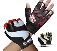 Farabi Weight Lifting Fitness Gym Gloves Powerlifting Training Pair (Red, S/M)