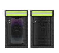 Faraday 2 Pack Car Phone and Key Pouch, Anti-Crash Faraday Cage, Cell Phone Signal Blocking Bag, EMP Proof Faraday Bags, Fireproof and Waterproof,