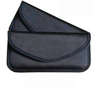 Faraday Bag(2 Pack),RFID Signal Blocking Bag Shielding Pouch Wallet Case for Cell Phone Privacy Protection and Car Key FOB, Anti-Tracking Anti-Spying（Black）