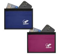 Faraday Bag Anti-Tracking GPS RFID Car Key Signal Blocker Wallet Shielding Pouch Protective Case for Cell Phone Car Key FOB, Data Privacy, Electronic Device Security (2 PACK - BLUE AND PINK)