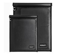 Faraday Bag for Laptops & Tablets - 2 Pack 20 x 15 inches and 15 x 10 inches Faraday Cage, Faraday Key Fob Protector, Fireproof & Waterproof Key Fob Signal Blocker, RFID Pouch for Key Fob(Black)