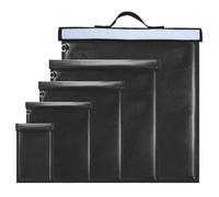 Faraday Bags 5-Pack - Signal Blocking Pouches for Phones, Tablets, Laptops & Car Keys, Fireproof & Waterproof, RFID Blocking, Hook-and-Loop Closure, Portable Privacy Protection (5 Sizes)