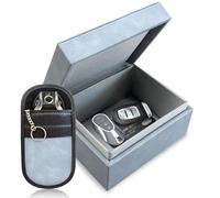 Faraday Box for Car Keys & Faraday Pouch for Car Keys - Double-Layer Signal Blocking Keyless Car Key Signal Blocker Box and RFID Key Pouch