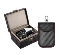 Faraday Box for Car Keys RFID Signal Blocker Box with Faraday Blocking Pouch 11.5x9x6.2CM Anti-Theft Key Fob Protector 4 Keys Capacity Universal Car Key Safe for Keyless Entry Cars (Small)